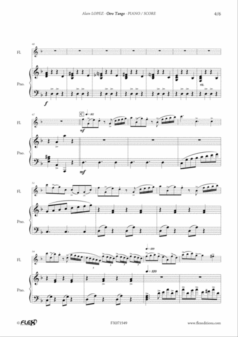 Otro Tango Flute Solo scores gallery preview page 4