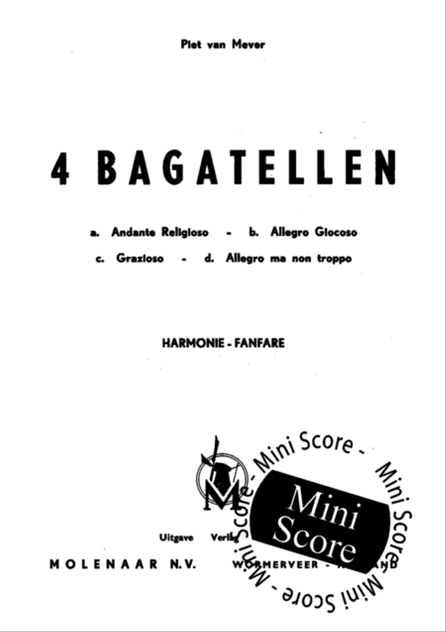 4 Bagatellen Fanfare Band scores gallery preview page 3