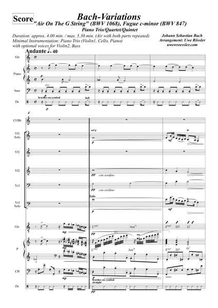 Air On The G String (BWV 1068) / Fugue c minor (BWV 847)