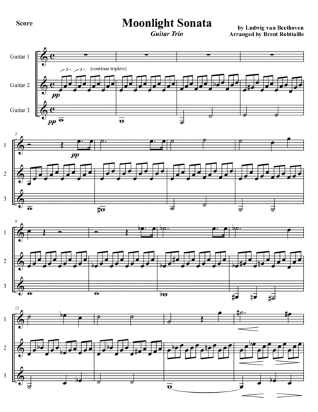 Moonlight Sonata - Guitar Trio image number null