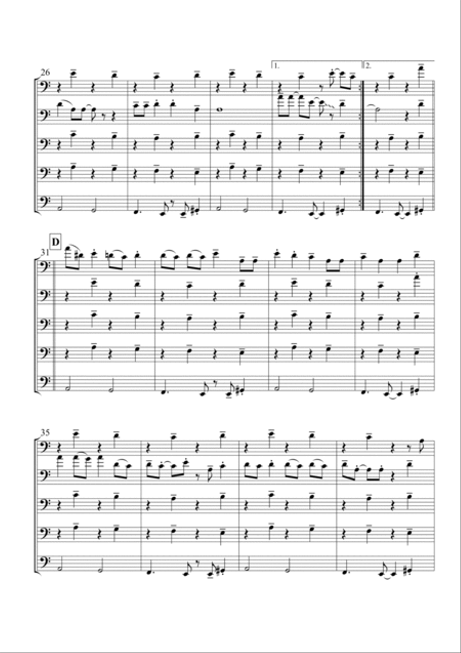 Hit The Road Jack Brass Quintet scores gallery preview page 4