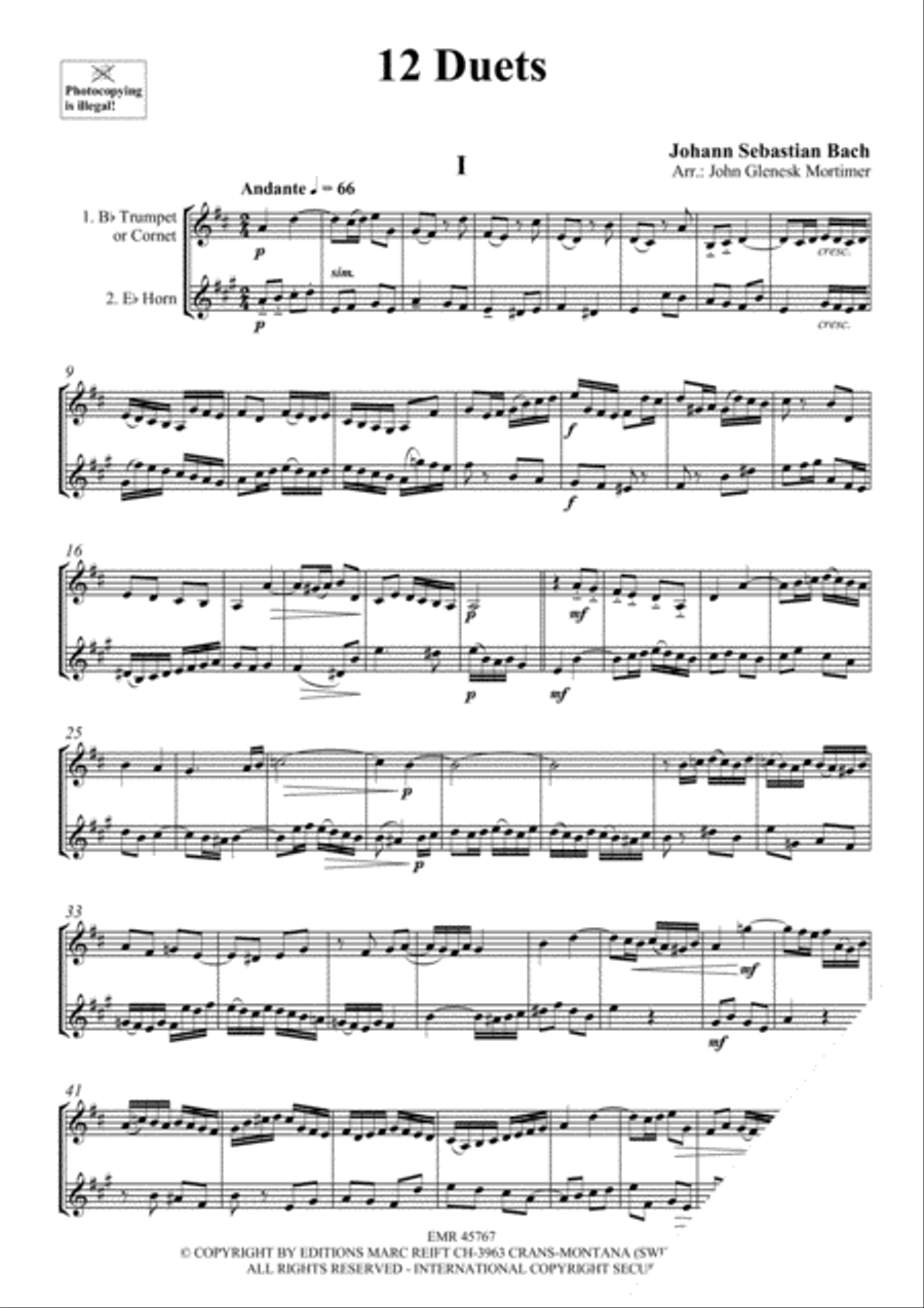 12 Duets 12 Duets Cornet scores gallery preview page 3
