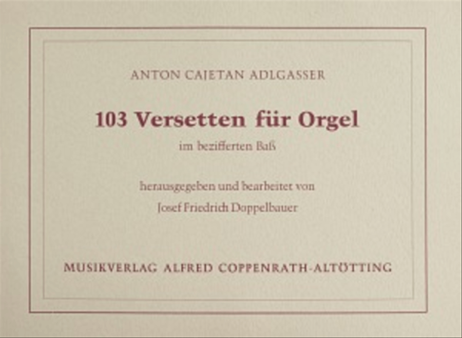 103 Versetten fur Orgel Organ scores gallery preview page 1