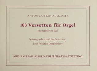 Book cover for 103 Versetten fur Orgel