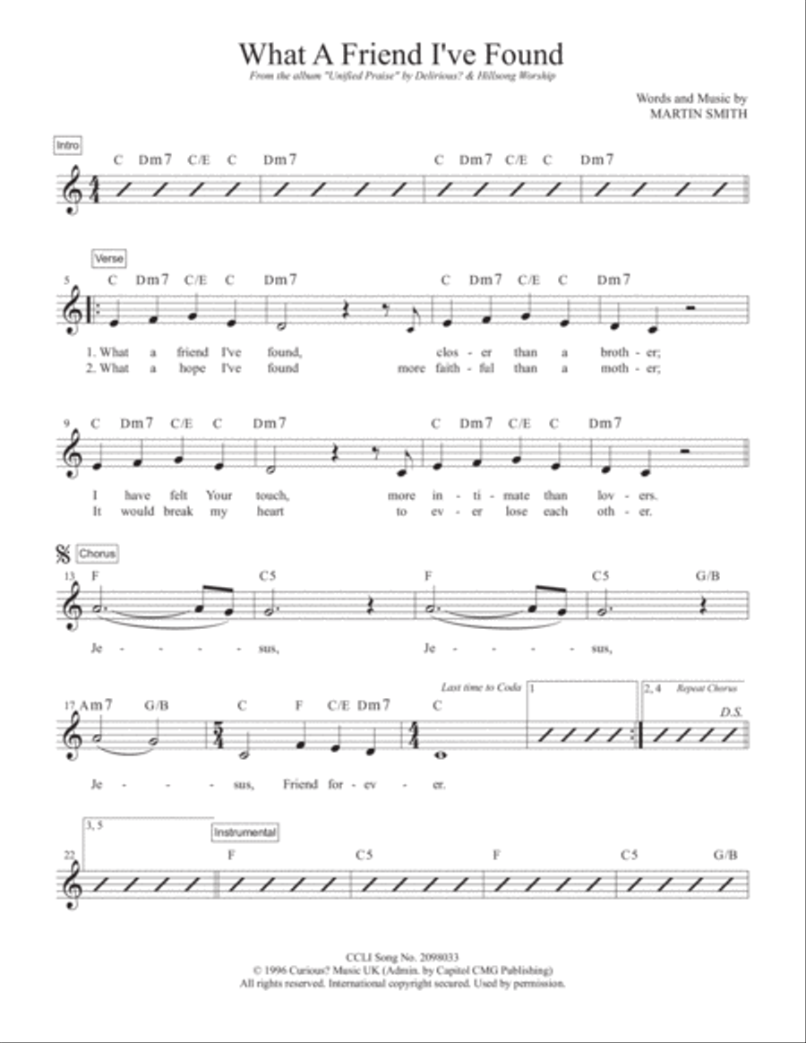 What A Friend What A Friend Piano scores gallery preview page 1