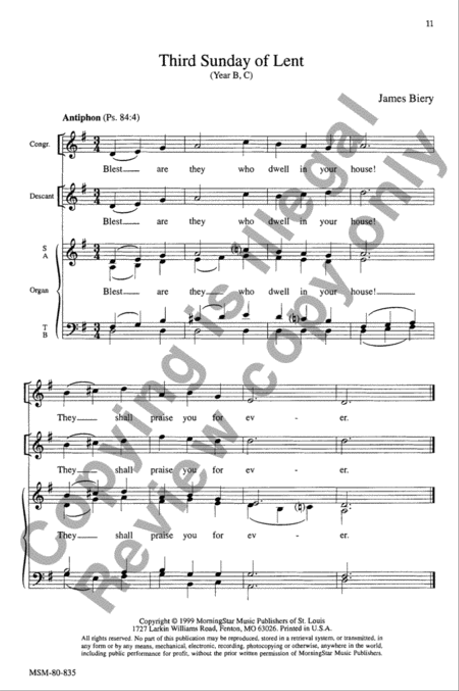 Communion Antiphons for the Lenten Season 4-Part scores gallery preview page 12