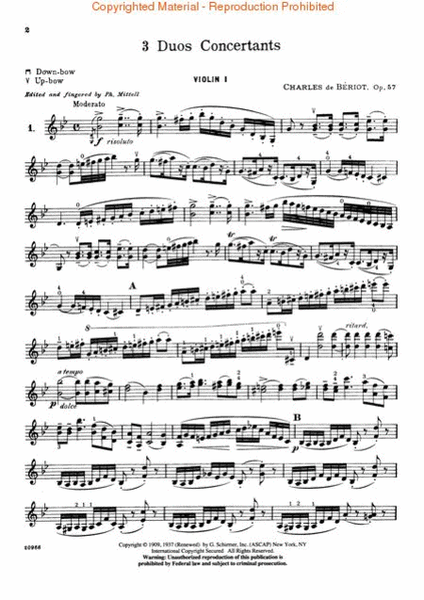 3 Duos Concertante, Op. 57