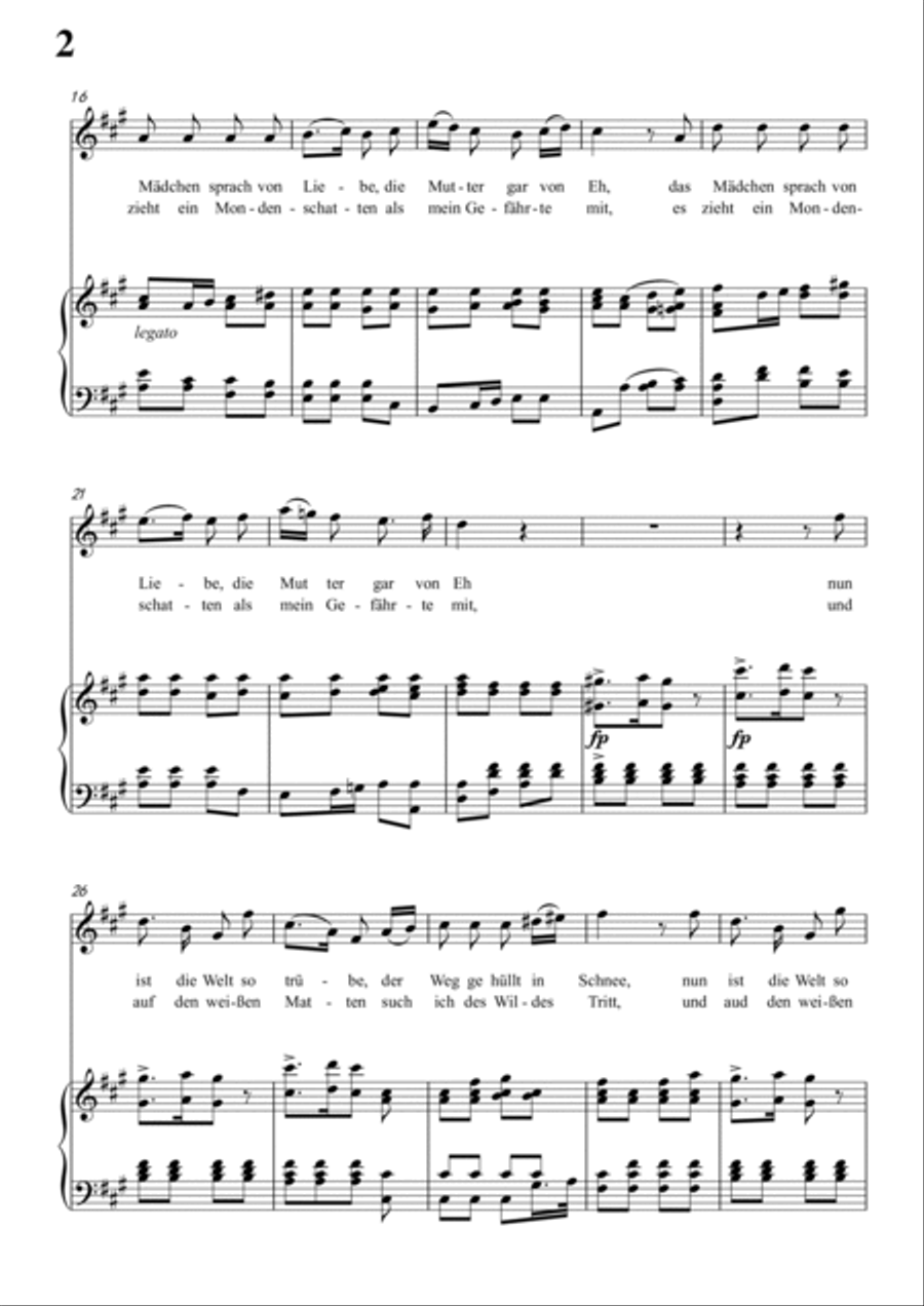 Schubert-Gute Nacht,from 'Winterreise',Op.89(D.911) No.1 in #F minor,for Vocal and Piano Voice scores gallery preview page 3