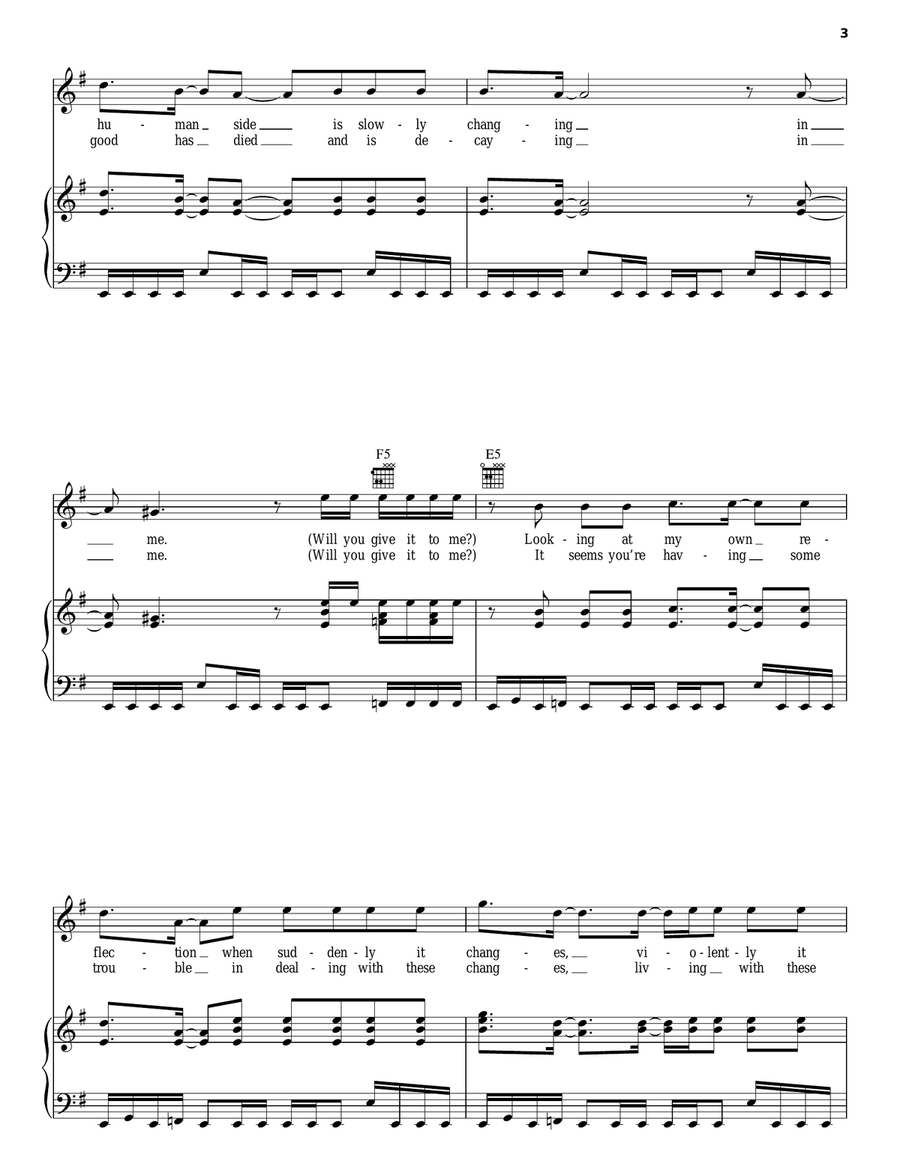 Down With The Sickness Piano, Vocal, Guitar scores gallery preview page 3