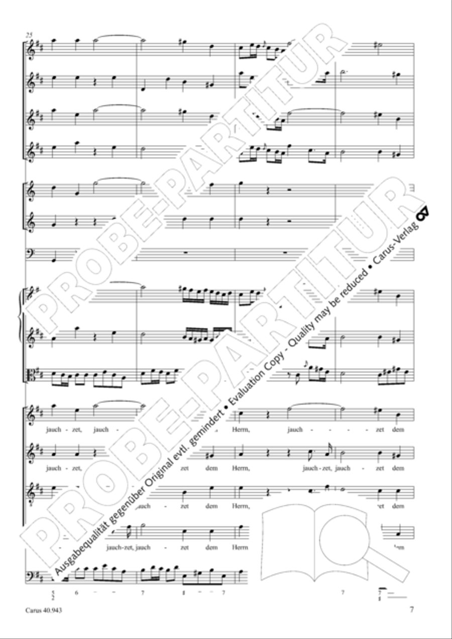 Shout to the Lord, all the earth (Jauchzet dem Herrn, alle Welt) 4-Part scores gallery preview page 14