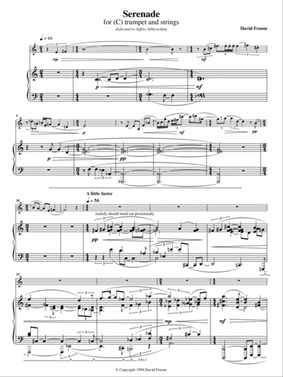 [Froom] Serenade (Piano Reduction) Trumpet Solo scores gallery preview page 5