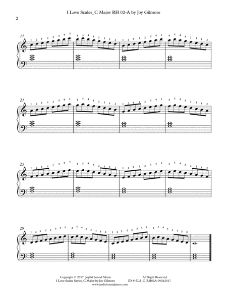 I Love Scales in C Major for the Right Hand Exercise 02 image number null