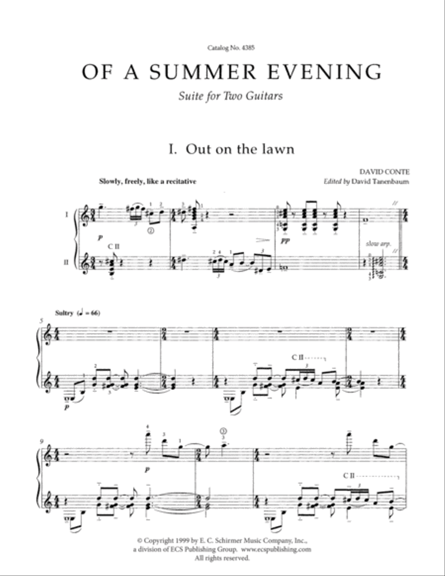Of a Summer Evening Guitar scores gallery preview page 2