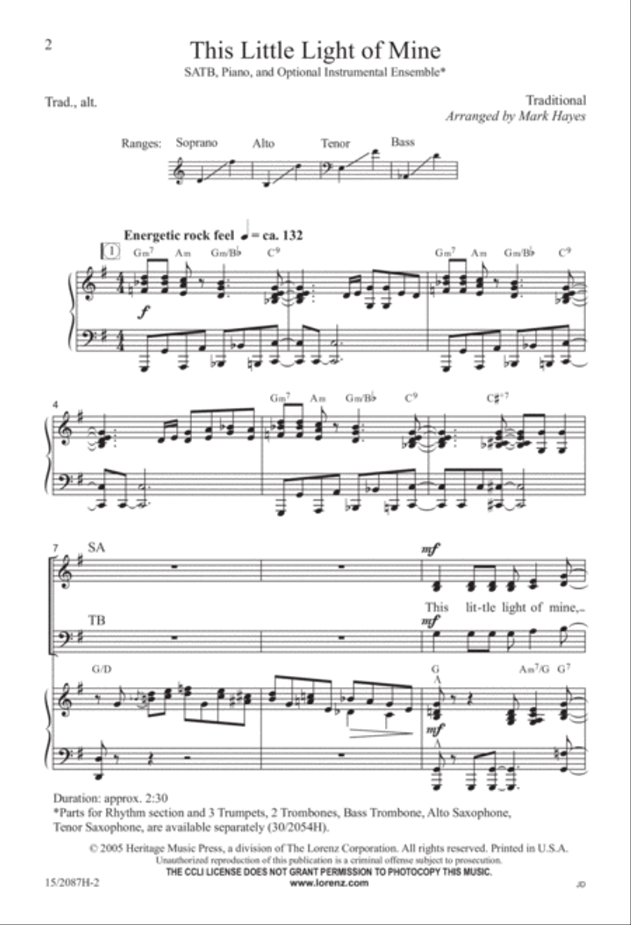 <br>Sheet music extract