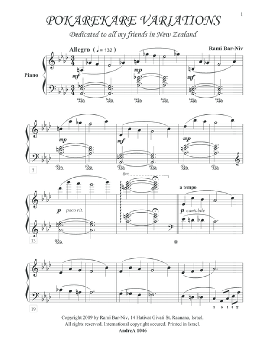 Pokarekare Variations Small Ensemble scores gallery preview page 1