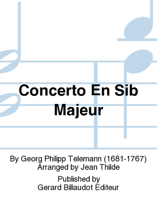 Book cover for Concerto En Sib Majeur