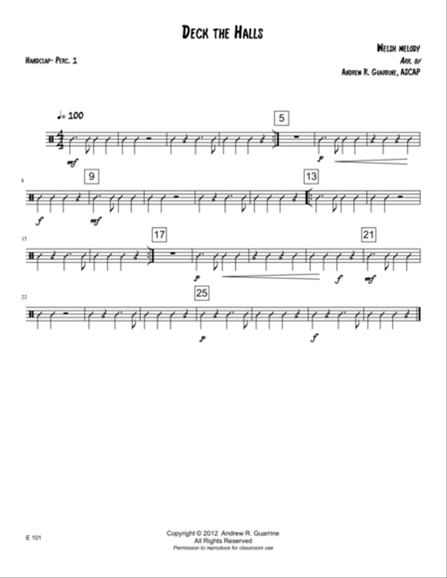 Deck the Halls Percussion Ensemble scores gallery preview page 4