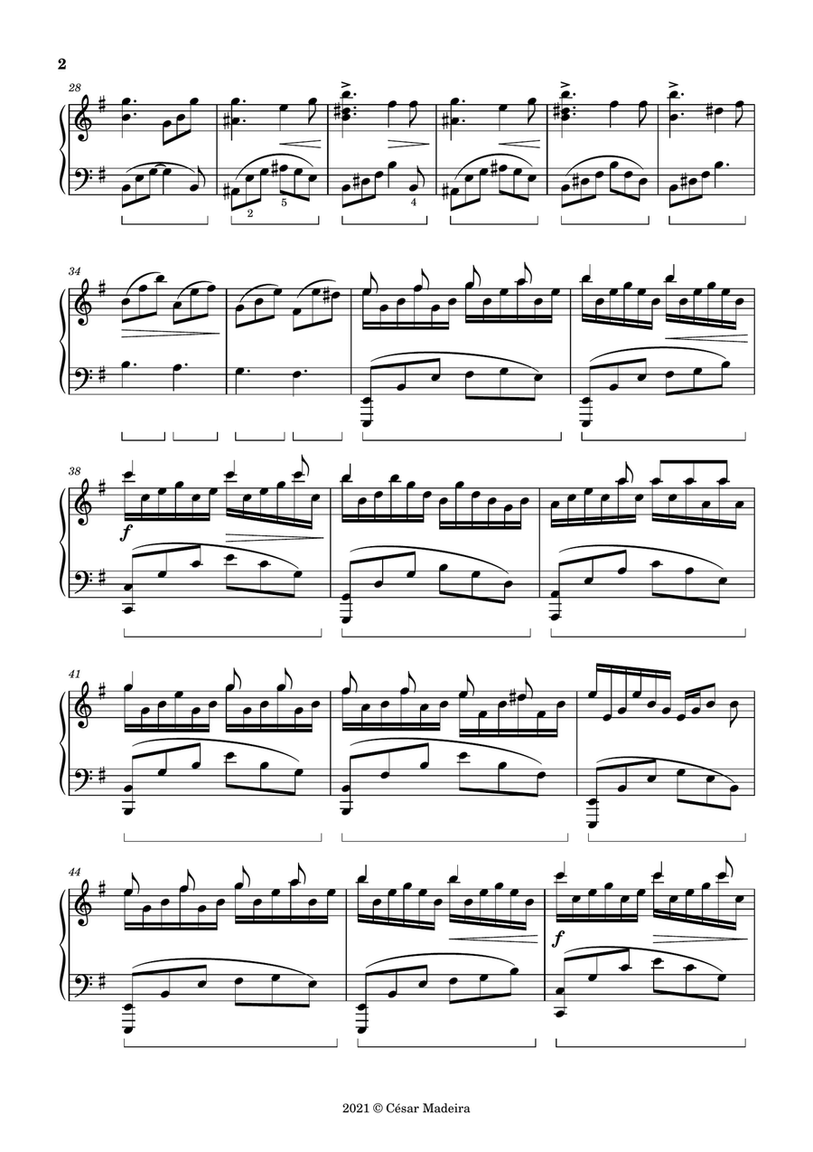 The moldau (Vltava) - Piano Solo (Full Score) Piano Solo scores gallery preview page 3