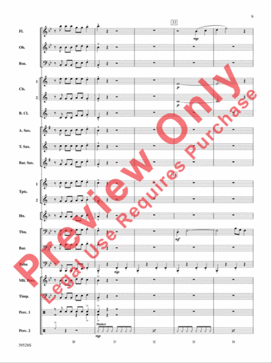 Blazing Bones of the West! Concert Band scores gallery preview page 10
