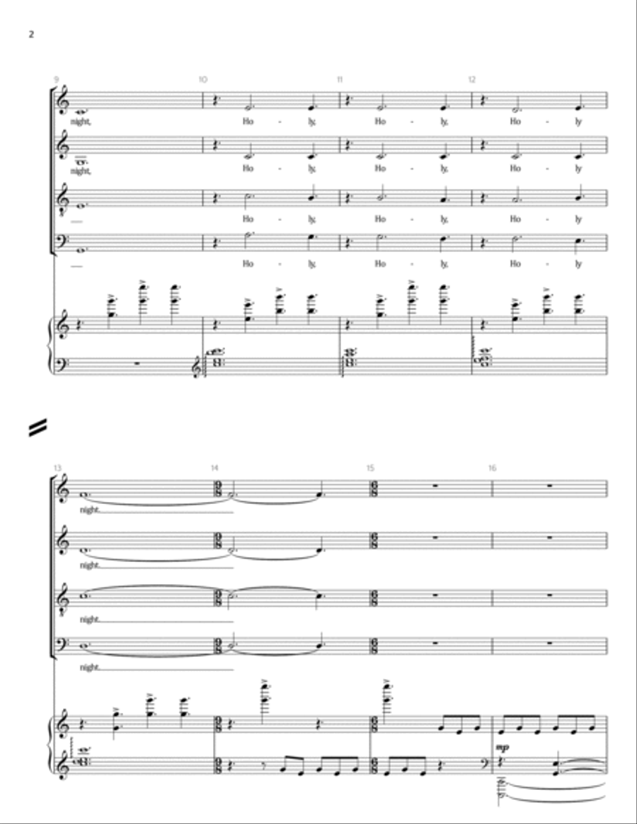 O Holy Night 4-Part scores gallery preview page 2