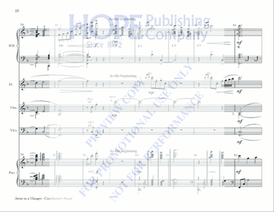 Away in a Manger Away in a Manger 5-Octaves scores gallery preview page 10