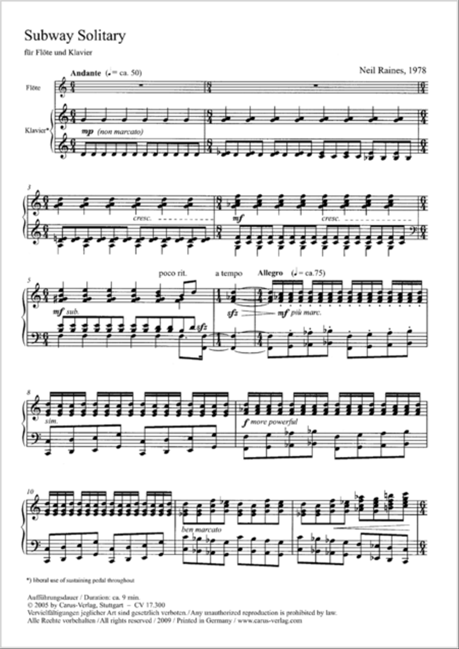 Subway Solitary Flute Solo scores gallery preview page 14