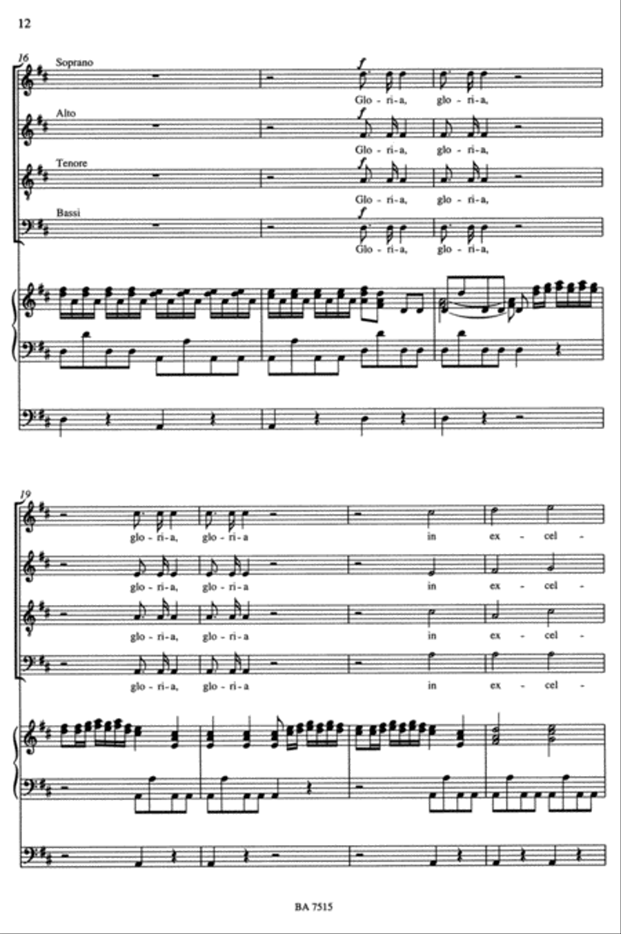 Introduzione al Gloria RV 642, Gloria in D major RV 589 Mixed Choir scores gallery preview page 2