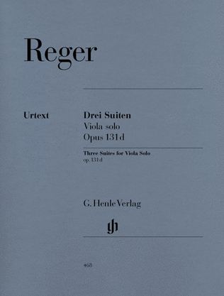 Book cover for Three Suites for Viola Solo Op. 131d