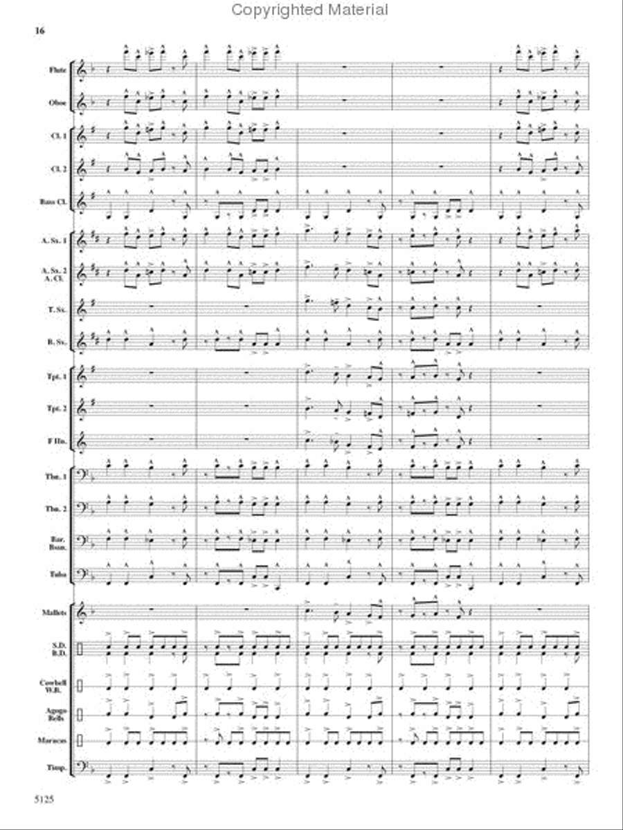 Deck the Halls With Chips and Salsa Concert Band scores gallery preview page 15