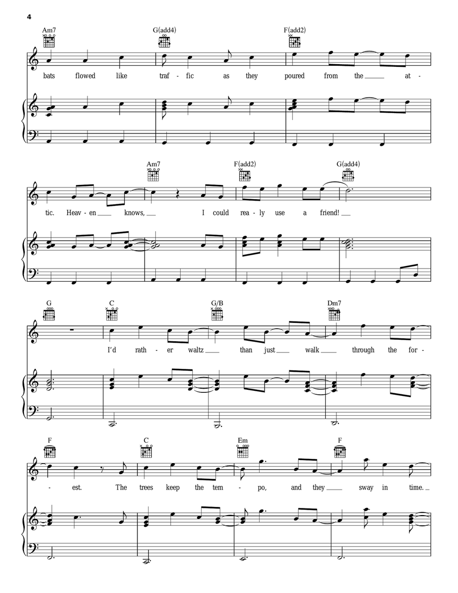 Plant Life Piano, Vocal, Guitar scores gallery preview page 4