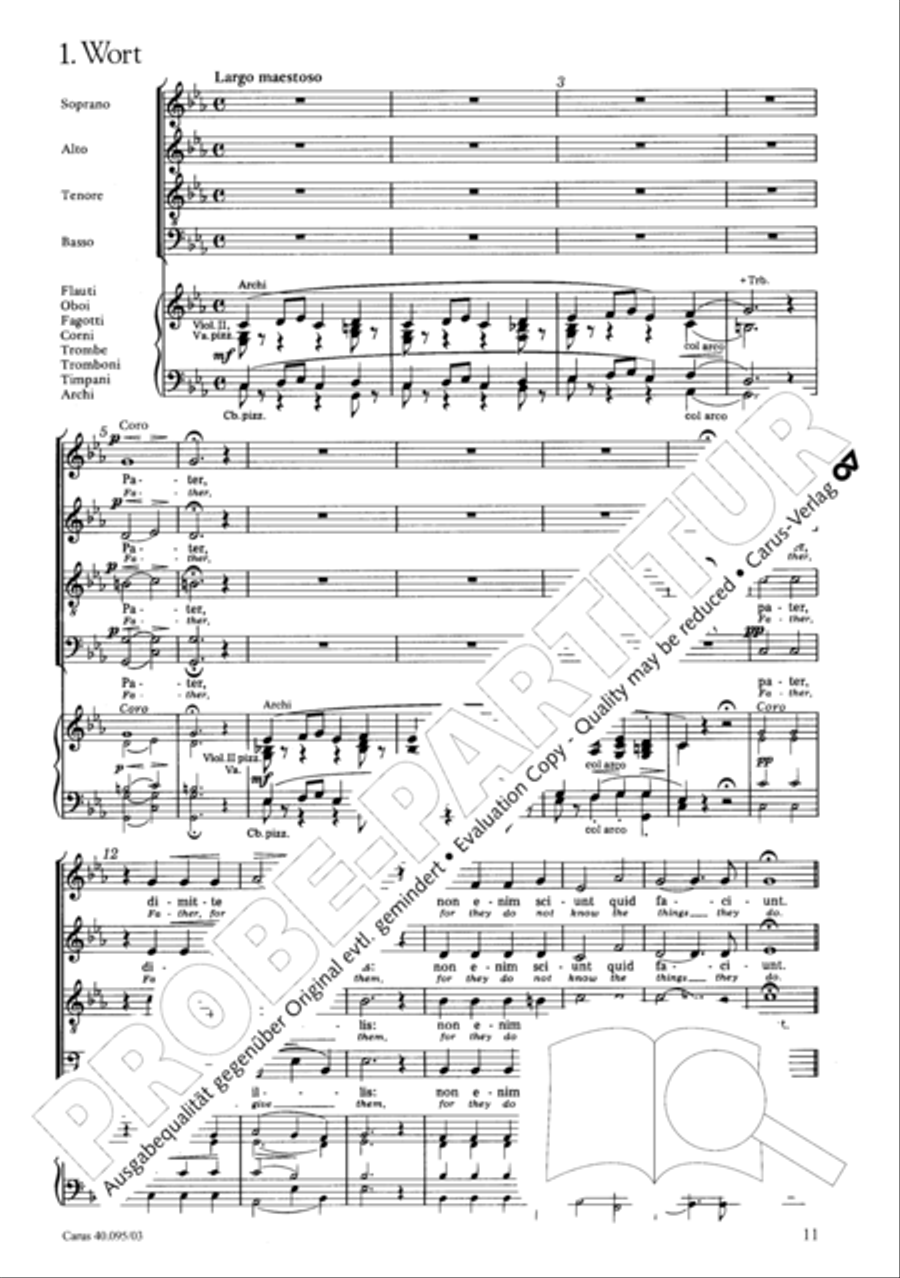 The Seven Words (Die Sieben Worte) 4-Part scores gallery preview page 12