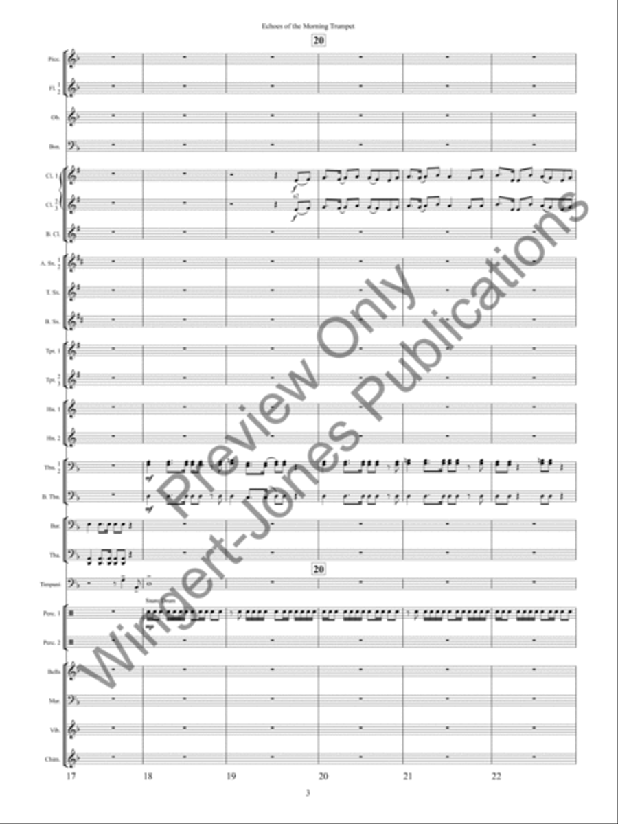 Echoes of the Morning Trumpet Concert Band scores gallery preview page 6