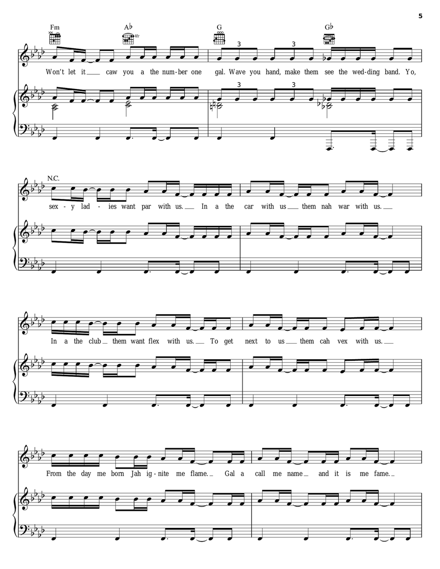 Get Busy Get Busy Piano, Vocal, Guitar scores gallery preview page 5