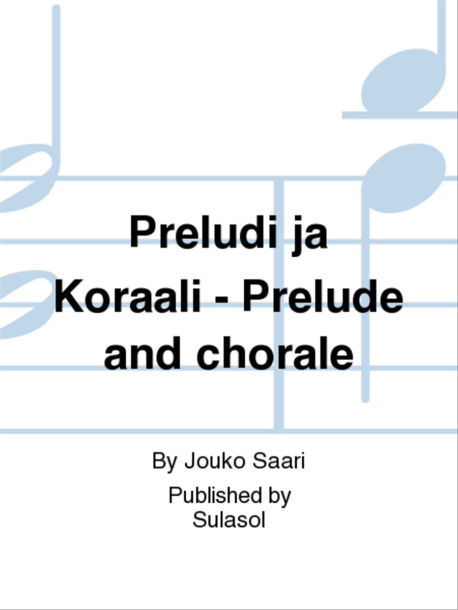 Preludi ja Koraali - Prelude and chorale Organ scores gallery preview page 1