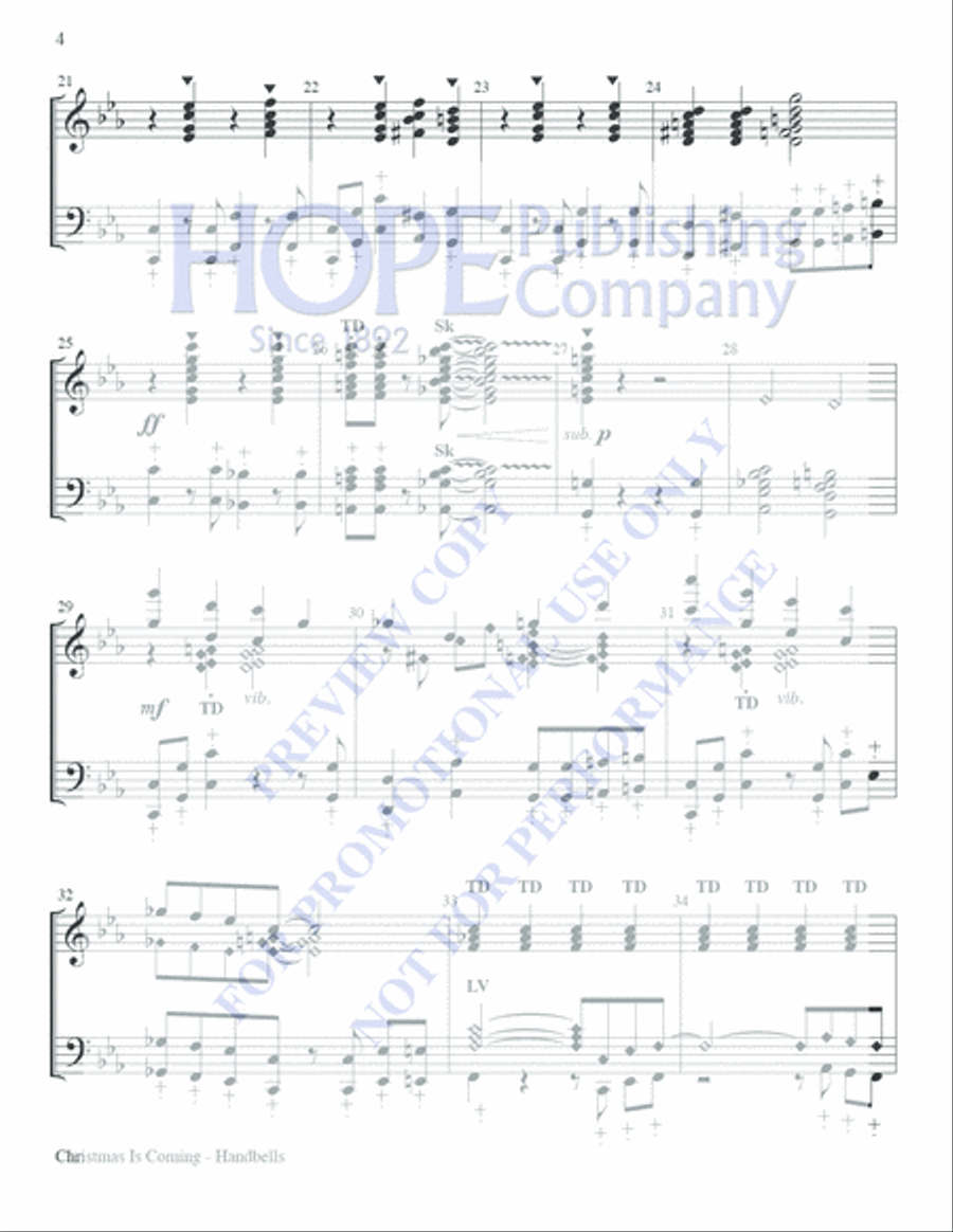Christmas Is Coming 5-Octaves scores gallery preview page 4