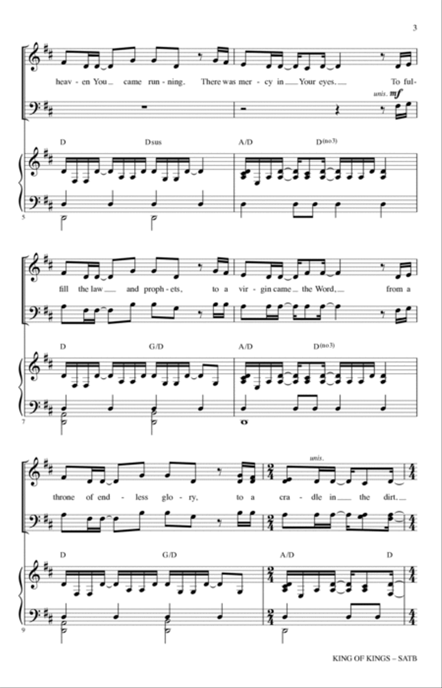 King Of Kings (arr. Heather Sorenson) 4-Part scores gallery preview page 2