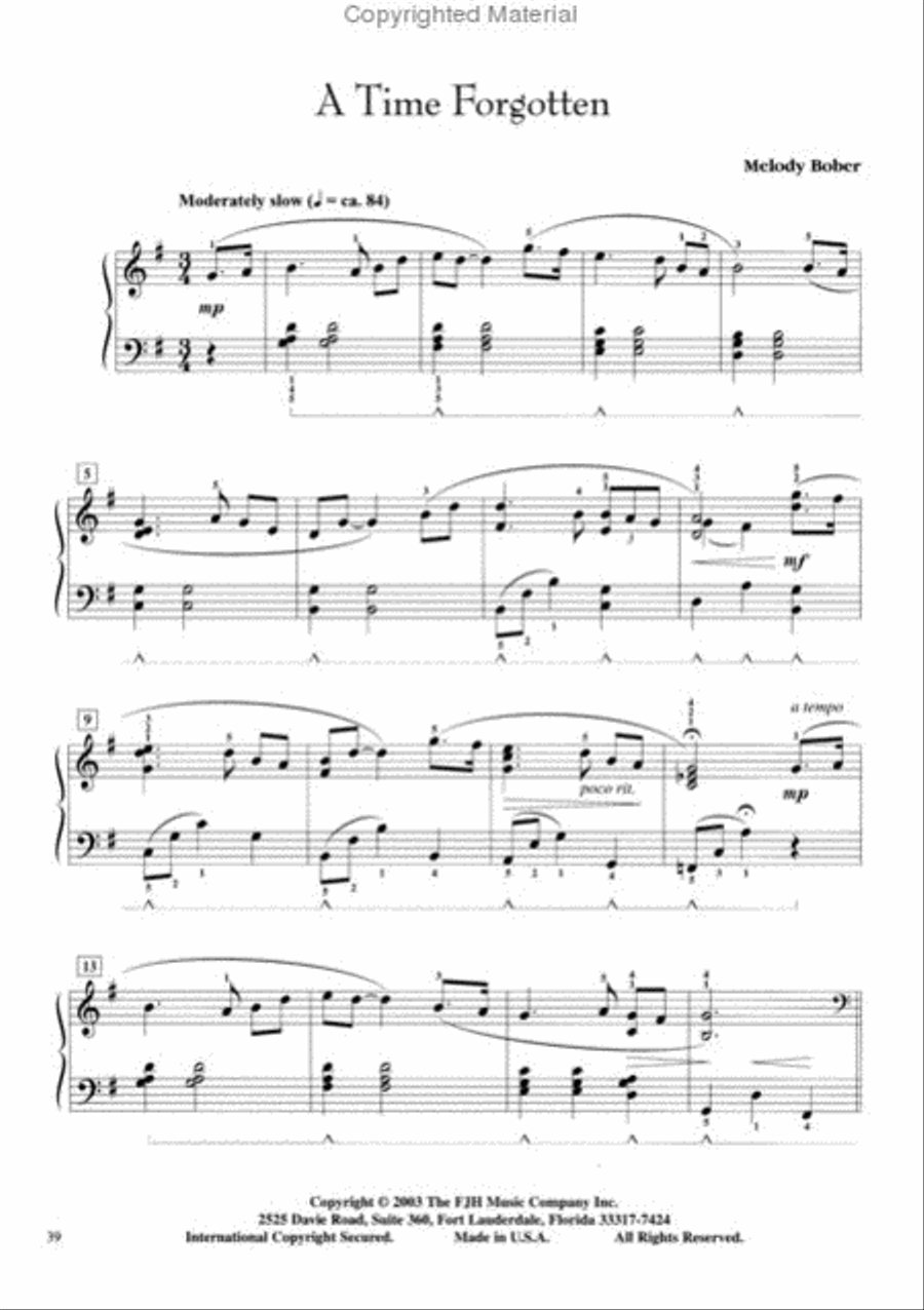 A Time Forgotten A Time Forgotten Piano Solo scores gallery preview page 2