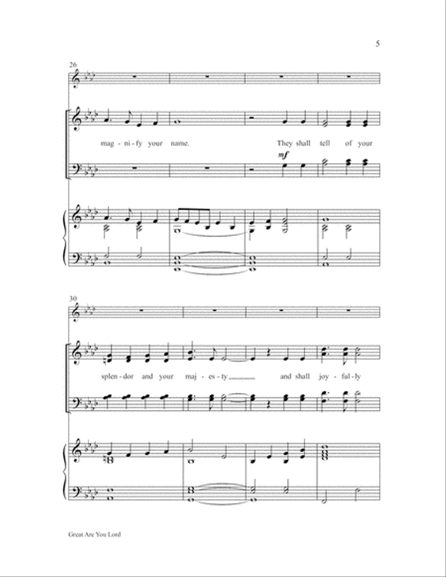 Great Are You, Lord 4-Part scores gallery preview page 5