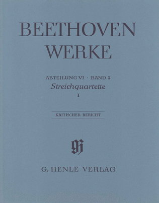 Book cover for String Quartets Op. 18 No. 1-6 and String Quartet – Version of the Piano Sonata, Op. 14 No. 1