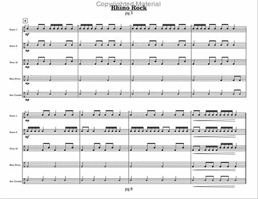 Rockin' Your Socks (Blast Off Series) Percussion Ensemble scores gallery preview page 4