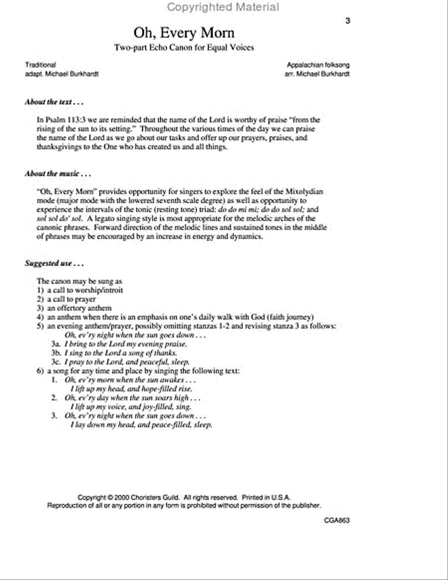 Three Canonic Folksongs for Young Singers SSA scores gallery preview page 3