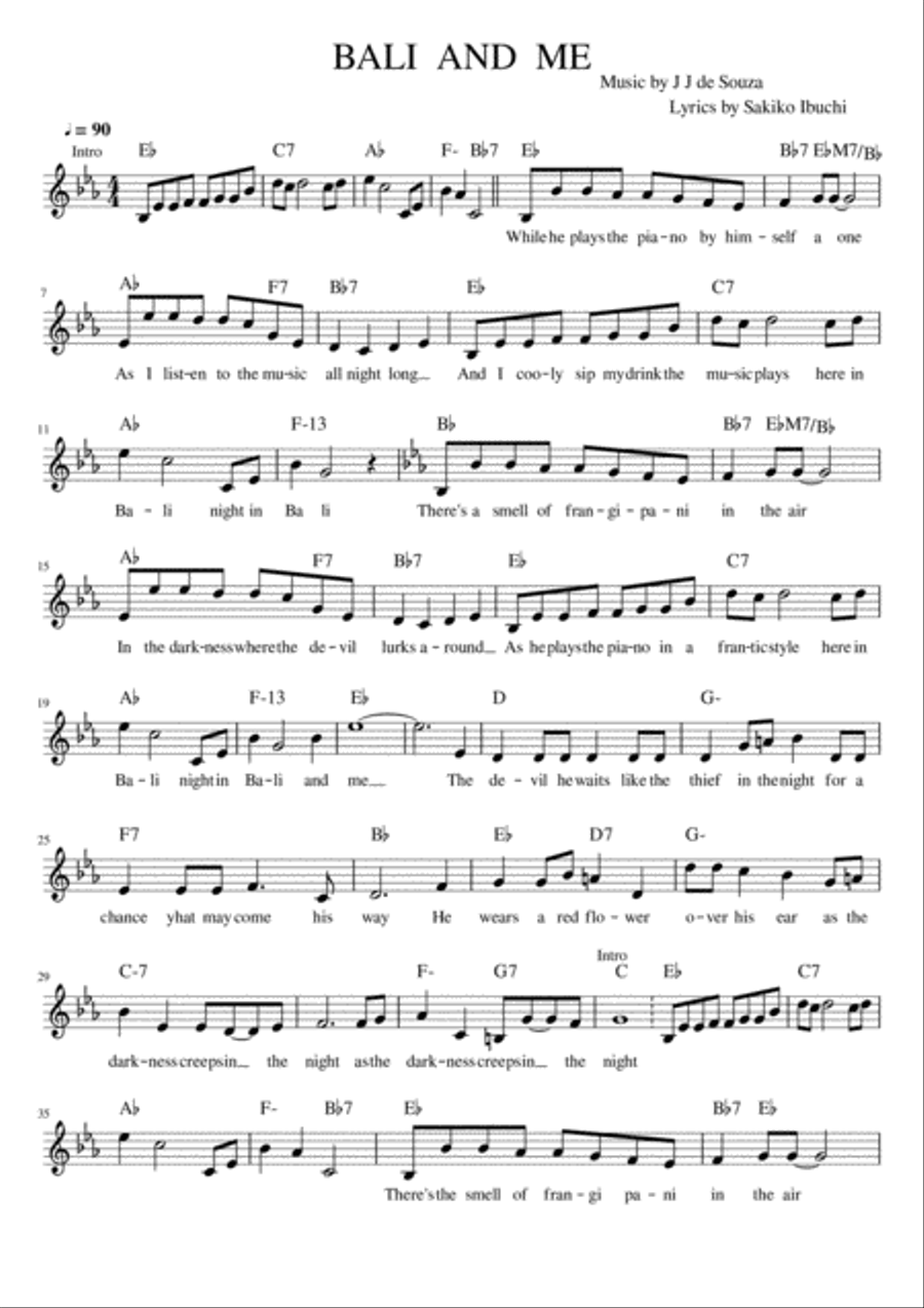 Bali and Me Bali and Me Small Ensemble scores gallery preview page 1