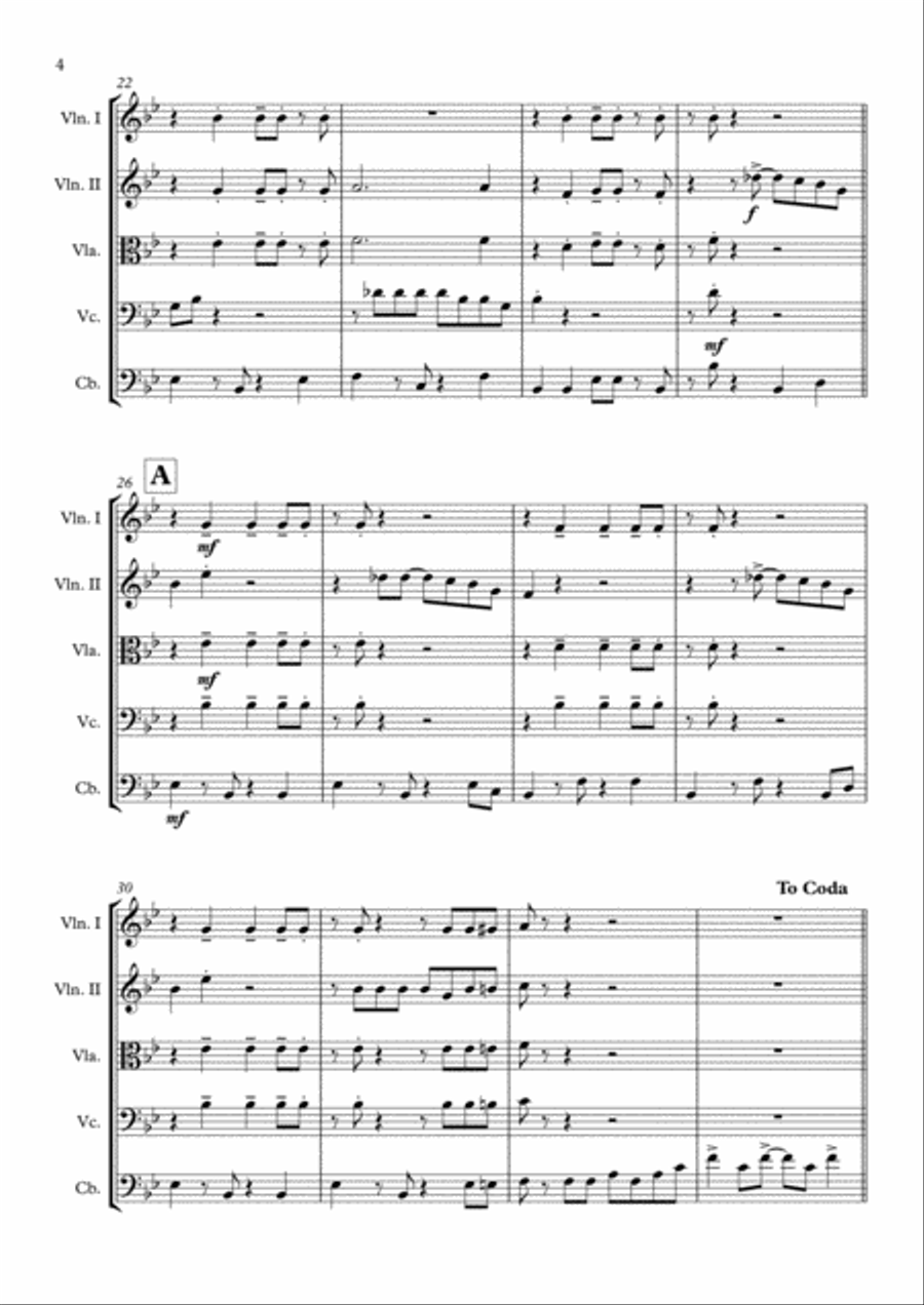 Speedy Gonzales String Quintet scores gallery preview page 5