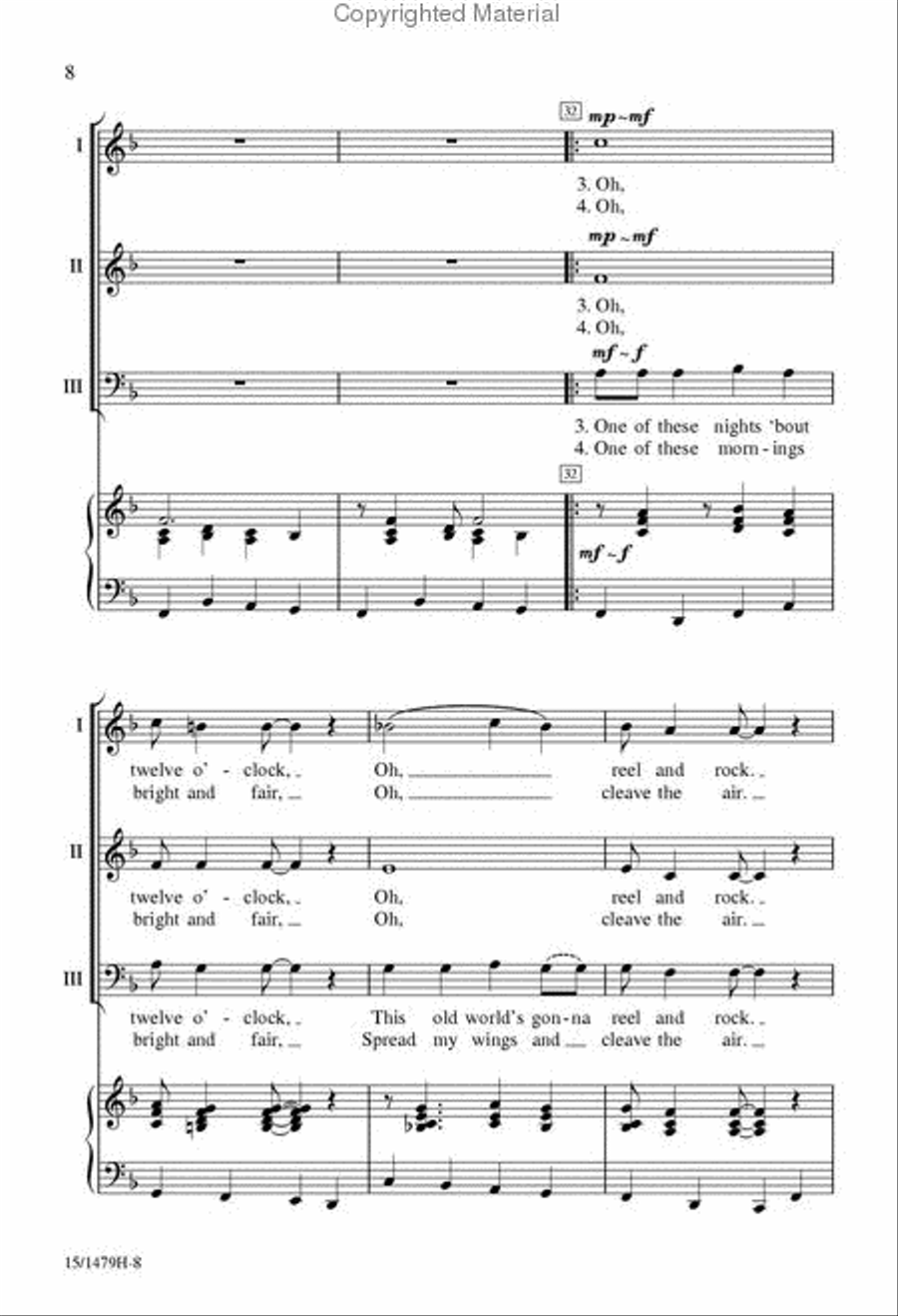 Oh, Mary Don't You Weep 3-Part scores gallery preview page 7