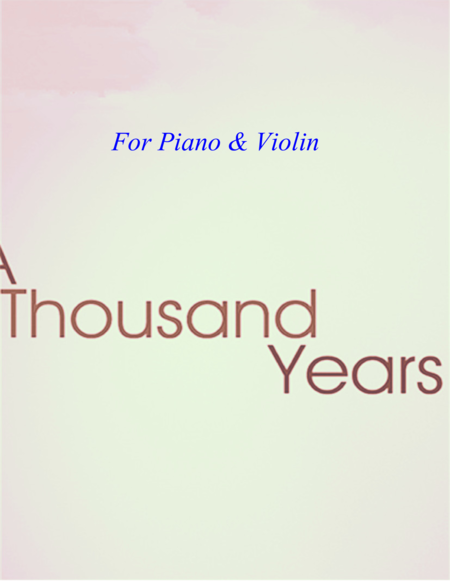 A thousand years for violin and piano image number null