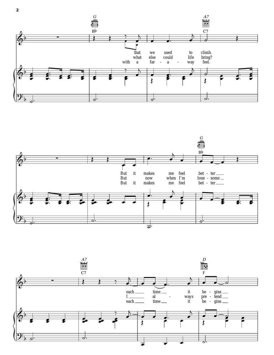 Hickory Wind Piano, Vocal, Guitar scores gallery preview page 2