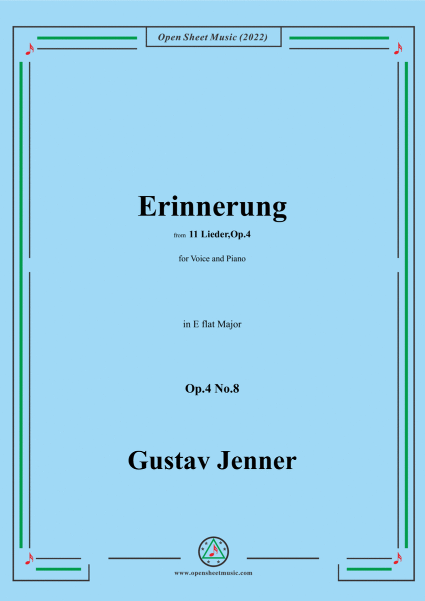 Jenner-Erinnerung,in E flat Major,Op.4 No.8