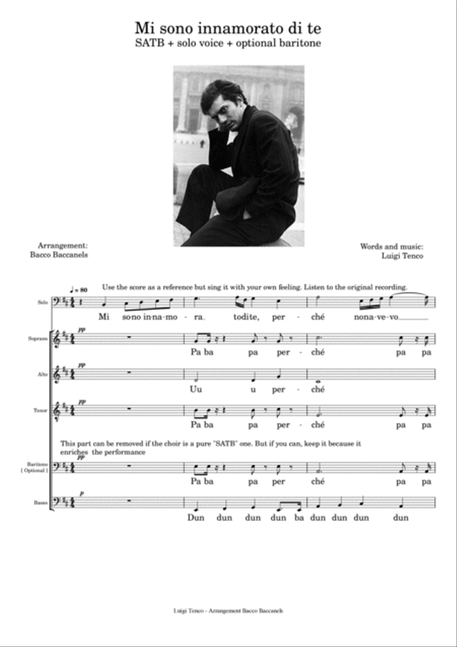 Mi Sono Innamorato Di Te 4-Part scores gallery preview page 2