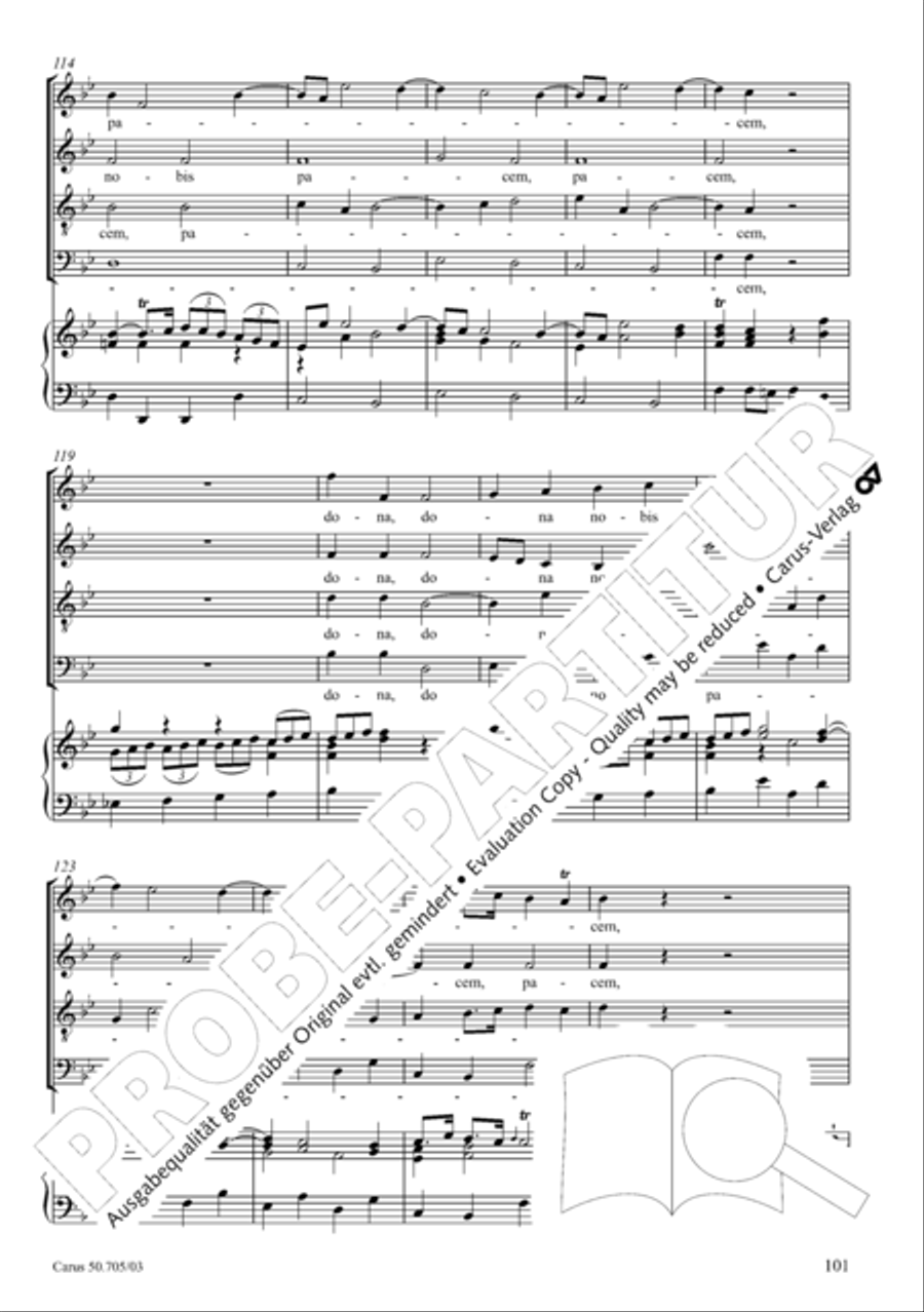 Missa in g. Hasse-Werkausgabe IV/3 4-Part scores gallery preview page 110