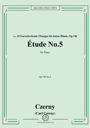 Book cover for C. Czerny-Exercise No.5,Op.748 No.5